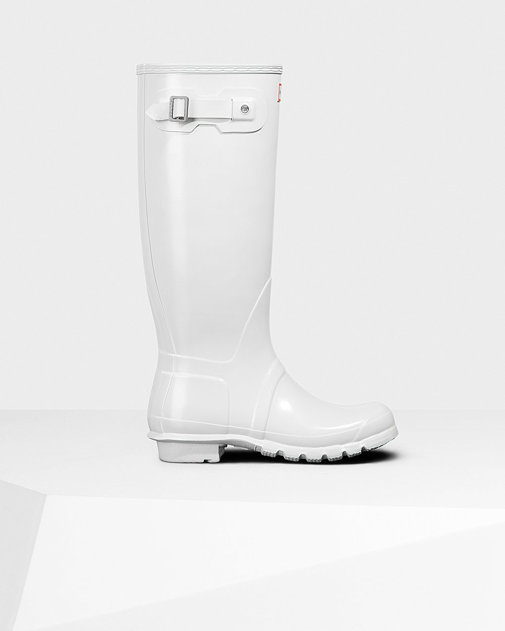 Women Hunter Original Gloss | Tall Rain Boots White | NZ-35490-XELD